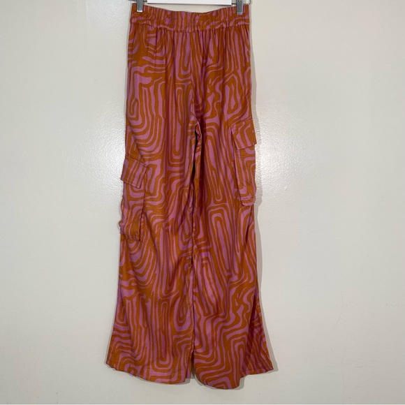 UO Purple Sophie Printed Pull On Pants size XS - Picture 8 of 12